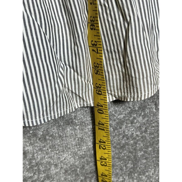 Old Navy Sleeveless Smocked Dress Womens Sz‎ Large Tall Striped White Gray Brown - Picture 16 of 16